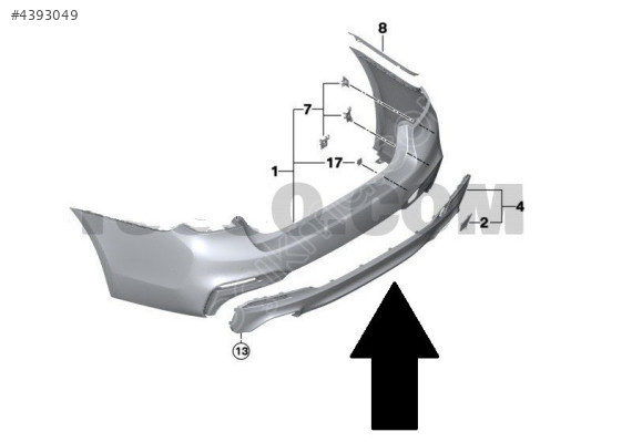 ARKA TAMPON DİFÜZÖRÜ M-TECH G30 2017-