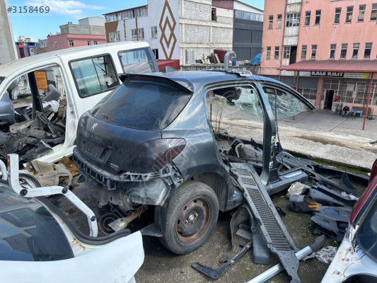 Peugeot 207 kesme tavan komple arka sağ sol çamurluk