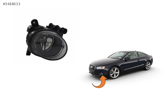 8T0941699E AUDI A5 06-12 SOL SİS FARI.