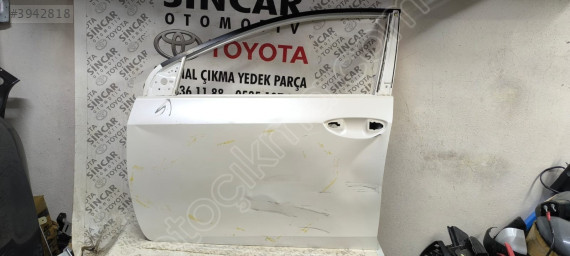 TOYOTA COROLLA 2013 2018 SOL ÖN KAPI ÇIKMA ORJİNAL SEDEFLİ