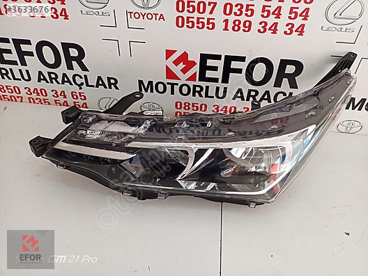 TOYOTA COROLLA SOL FAR ÇIKMA ORİJİNAL PARÇA 2016-2018