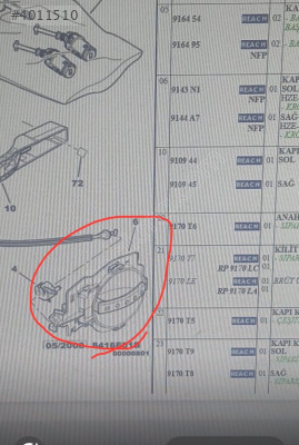 citroen c3 kapı uzaktan kumandası sağ 9144 A7