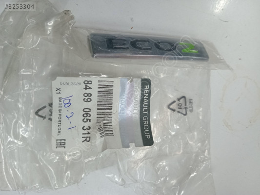 Renault kajdar ECO 2 yazi 848906531R