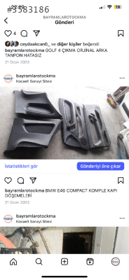 BNW E46 Tİ COMPACT KOMPLE KAPI DÖŞEMELERİ TAKIM