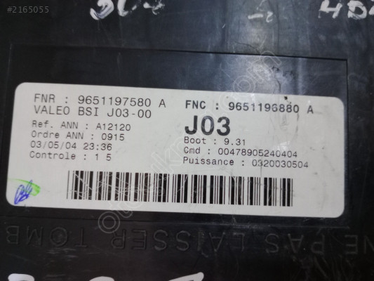 Peugeot 307 çıkma bsi beyni