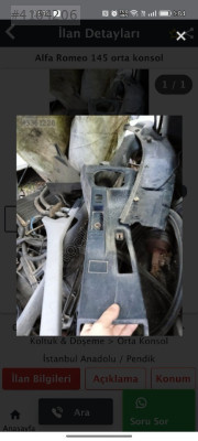 Alfa 145 orta konsol