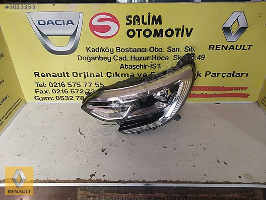 RENAULT MEGANE 4 JOY SOL FAR CIKMA ORJINAL VE DİĞER PARCALAR