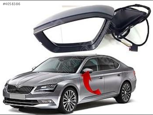 SKODA SUPERB 2015 2020 AYNA KOMPLE SOL 3V1857507A