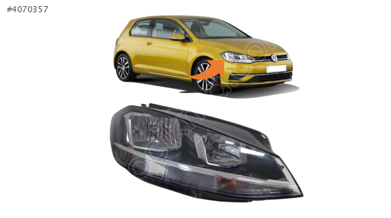 5G1941006D VW GOLF 7.5 2017-2019 SAĞ FAR