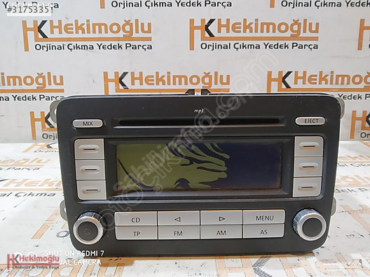 VW PASSAT GOLF JETTA MULTİMEDYA TEYP 1K0 035186 AD, CAMDA KIRIK