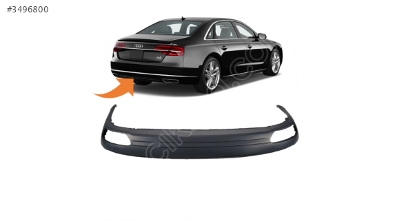4H0807521E AUDI A8 2014 ARKA TAMPON SPOYLERİ .