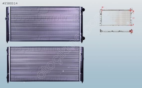 SU RADYATORU MEKANIK MT 630X320 MM VW GOLF3 VENTO 1.9 2.0 91 >