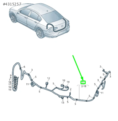 3G5971147FE BAGAJ KAPAĞI KABLO TAKIMI