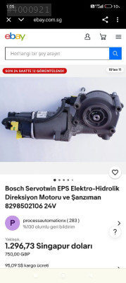 Bosch Servotwin EPS Elektro-Hidrolik Direksiyon Motoru 24V