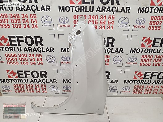 TOYOTA YARİS CROSS SOL ÖN ÇAMURLUK ÇIKMA ORİJİNAL PARÇA2021-2024