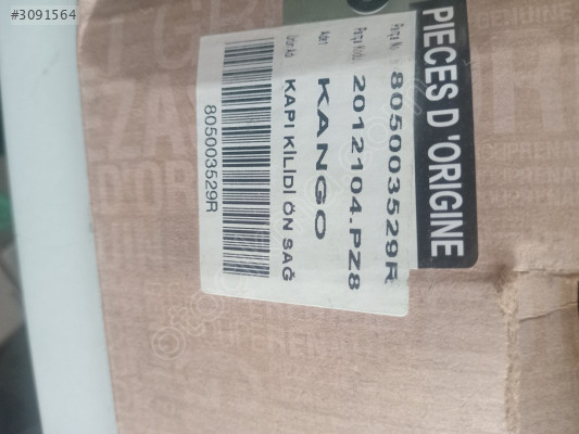 Renault captur kango 3 kapi kilidi sag 805003529R