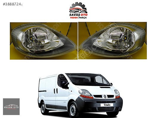TRAFİC VİVARO ÖN FAR SAĞ SOL ELEKTRİKLİ 2001+ ADET FİYAT