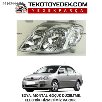 COROLLA SEDAN ÖN FAR SAĞ SOL 2002 2003 2004 2005 2006 KAMPANYA