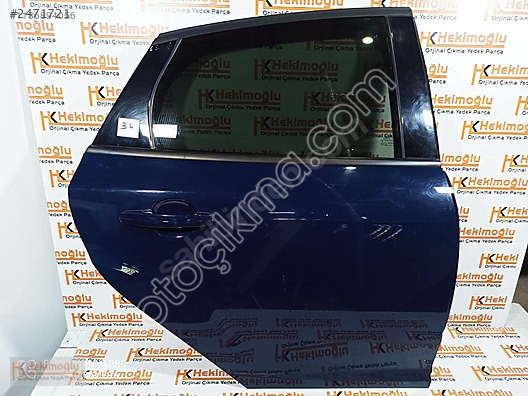 Lacivert Ford Focus 3 Sağ Arka Kapı - Boyasız, Dolu, Hata