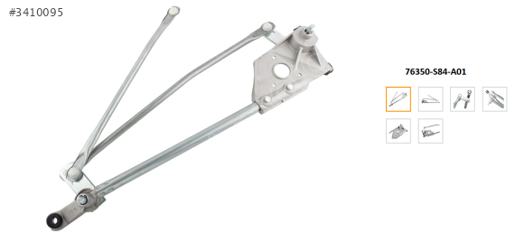 SİLGİ MANEVRA KOLU HONDA ACCORD 98-01 76530-S84-A01 MANİVELA KOLU