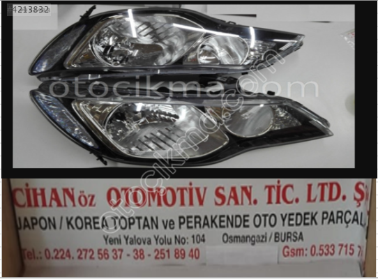 2006-2011 Honda Civic Sağ-Sol Far Kasası - Oto Çıkma Parçala