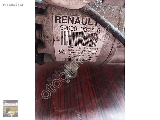 926000217R Renault Captur Clio 4 1.2 Çıkma Klima Kompresörü