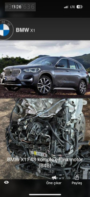 BMW X1 F48 komple cikma motor (B48)