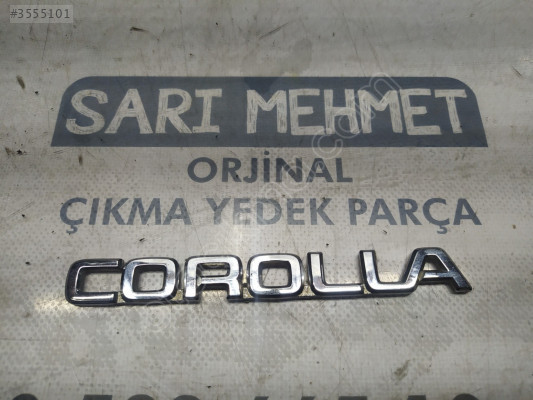 ÇIKMA TOYOTA COROLLA BAGAJ KAPAĞI YAZISI
