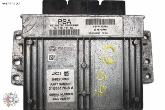 9657018180 9649433980 CİTROEN JCAE-CMME C2 C3 1.4 MOTOR BEYNİ