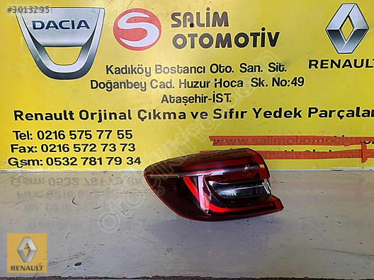 265551550R RENAULT CLIO 5 SÖKME SOL DIŞ STOP VE DİĞER PARÇALARI