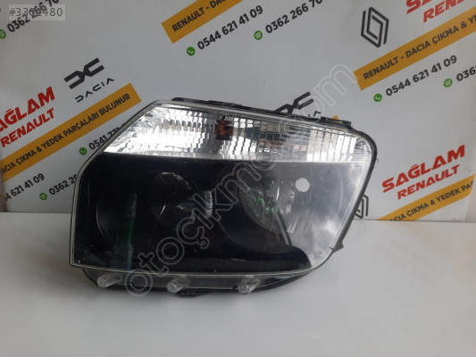 Duster 1 Orijinal Çıkma Sol Far 2010 - 2013 İçi Siyah 260605370R