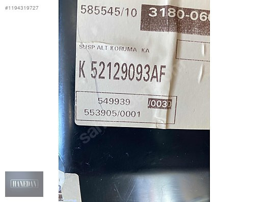 JEEP LİBERTY MOTOR ALT KORUMA (2008-2012) 52129093AF