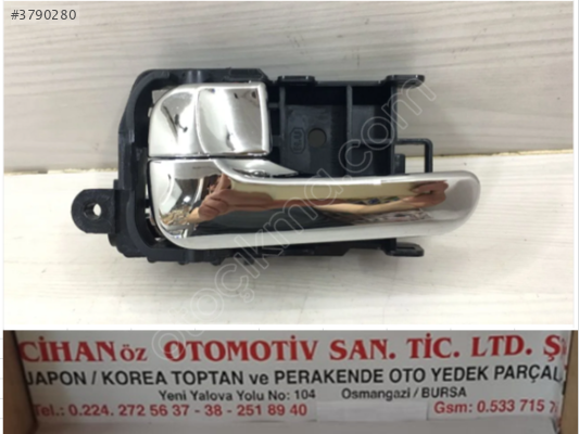 Nissan Primera 1996-2002/Almera iç Sol-Sağ Kapı Kolu Nikelajlı