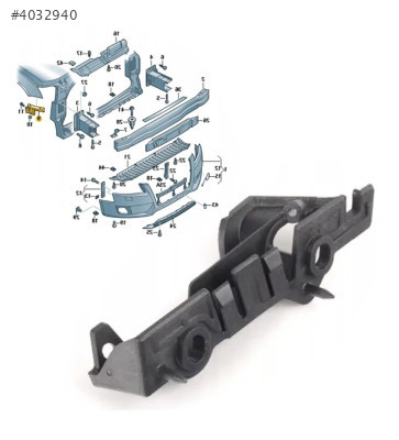 8K0807284 ÖN TAMPON BRAKETİ R A4 08-12