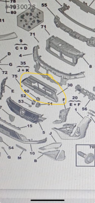 peugeot 408 ön tampon hava girişi arka kanalı 9843704280