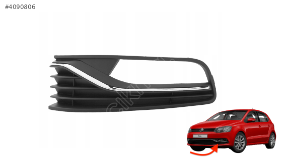 6C0854661C VW POLO 2015-2017 SOL SİS KAPAĞI SİSLİ KROMLU