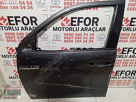 TOYOTA HİLUX SOL ÖN KAPI ÇIKMA ORİJİNAL PARÇA 2016-2023