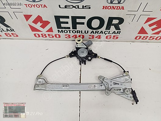TOYOTA COROLLA SAĞ ÖN CAM MOTORU ÇIKMA ORİJİNAL PARÇA 2019-2023