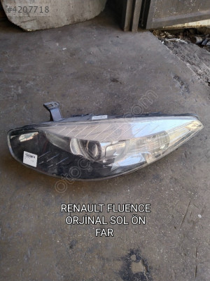 RENAULT FLUENCE ORJİNAL MERCEKLİ SAĞ SOL FAR TAKIMI AZ HASARLI