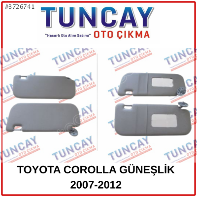 TOYOTA COROLLA GÜNEŞLİK 2007-2012 YEDEK PARÇA