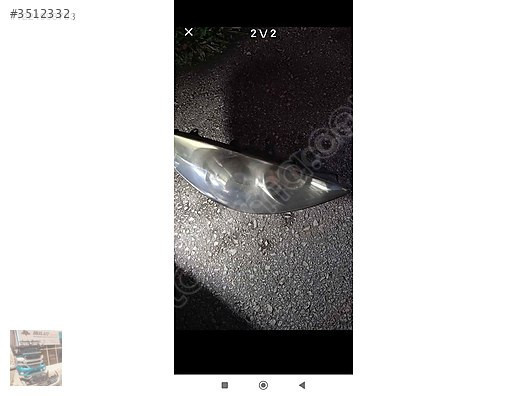 Peugeot 307 sağ mencekli far çıkma orjinal