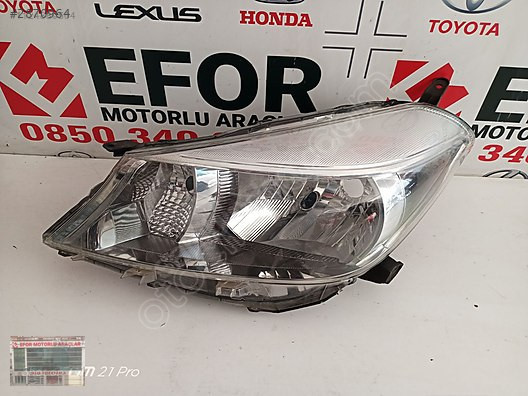 TOYOTA YARİS DÜZ SOL FAR ÇIKMA ORİJİNAL PARÇA 2012-2014