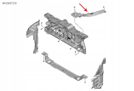 Peugeot Expert panel üst braketi sağ sol 9826095480 9826095680