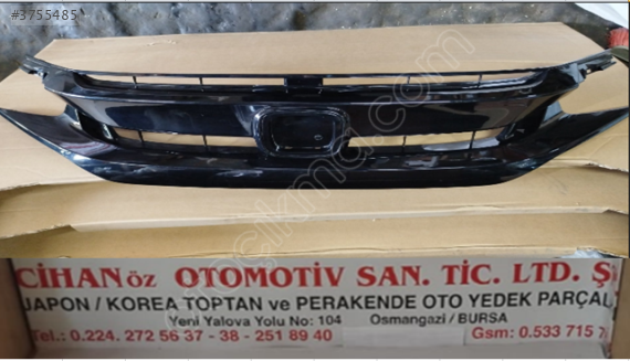 HONDA PANJUR CIVIC SİYAH DELİKSİZ 2019-2021 UNI-PJR-701:
