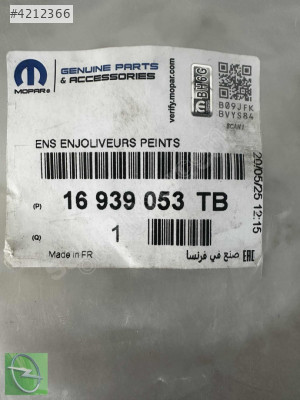 PEUGEOT 3008 PSA 2025 ÖN TAMPON ALT GRI ÇITA SAĞ 16939053TB