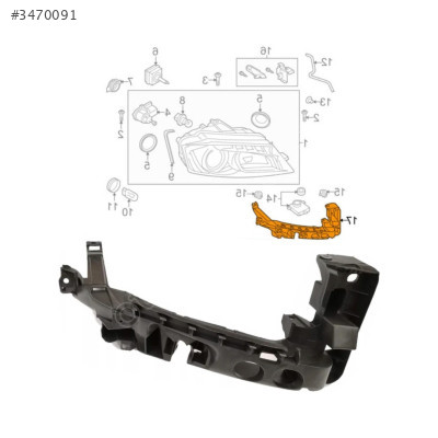 8P0805608A FAR ALT BRAKETİ R AUDİ A3 08-13