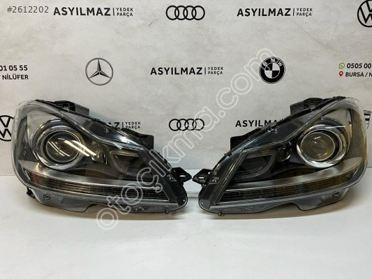 MERCEDES C SERİSİ W204 MAKYAJLI SAĞ VE SOL TAKIM FAR ORJİNAL