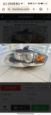 Audi a4 sol far ve beyni temiz garantil