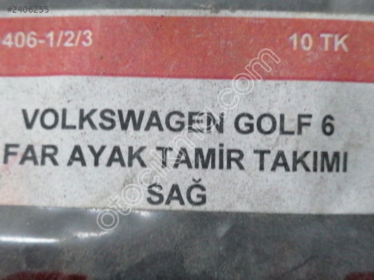 Golf 6 sağ sol far ayak tamir takımı