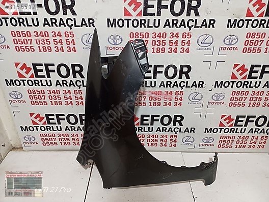 TOYOTA AURİS SAĞ ÖN ÇAMURLUK ÇIKMA ORİJİNAL PARÇA 2010-2012